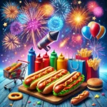 Hot dogs firework salute shopping